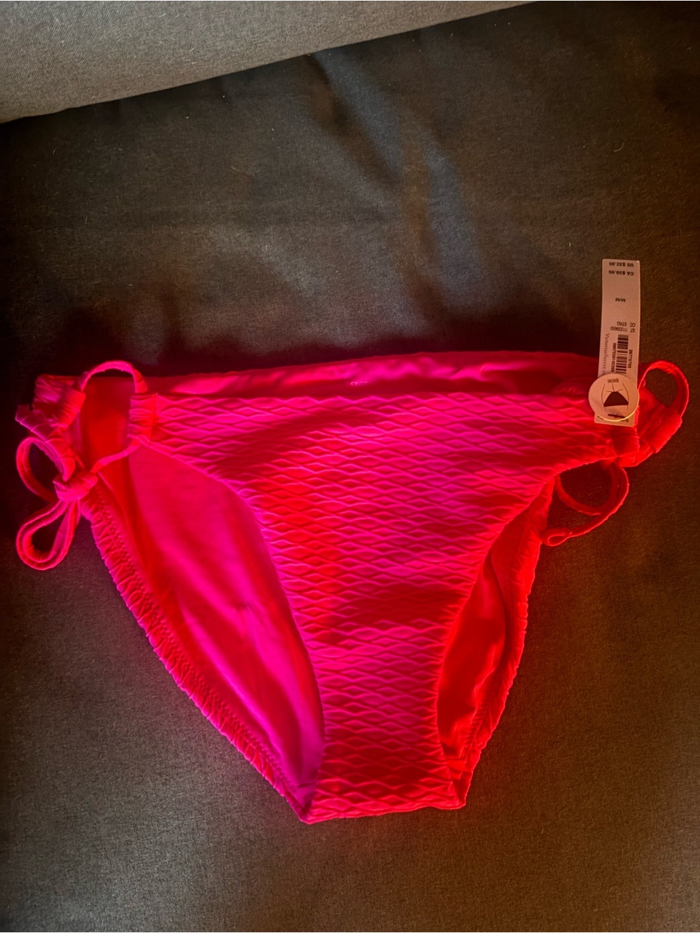 Victoria's Secret Neon Pink Side-Tie Bikini Bottom